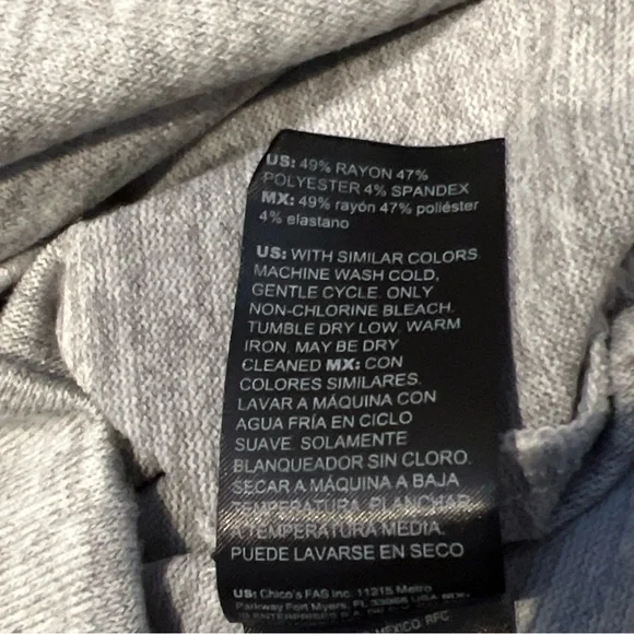 White House Black Market Gray Tunic Top - Picture 4 of 11